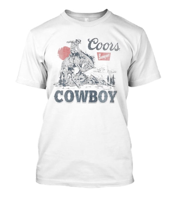 Coors Banquet Cowboy Rodeo Sunset Wrangler T-Shirt
