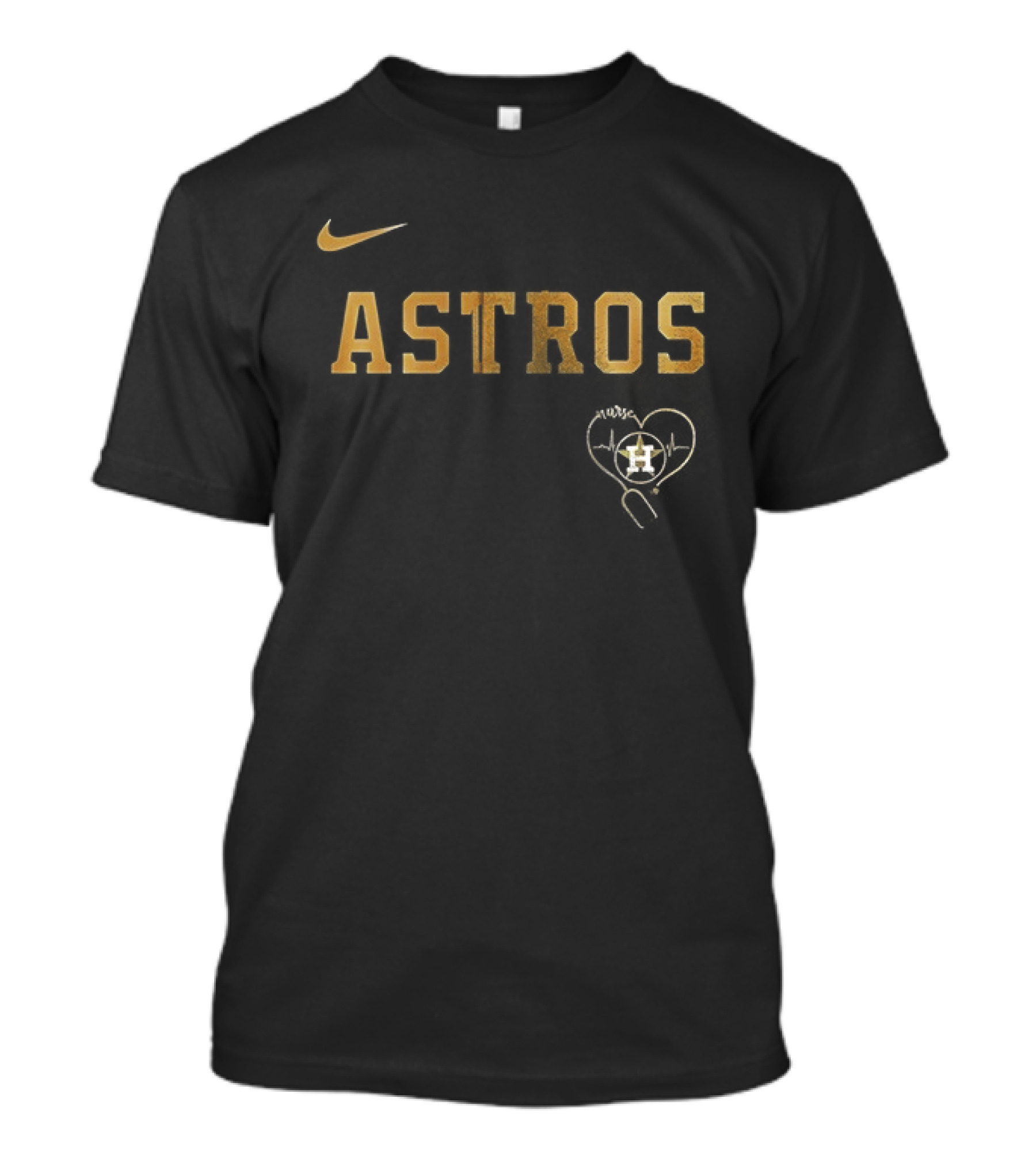 Nike Houston Astros Never Underestimate A Nurse T-Shirt