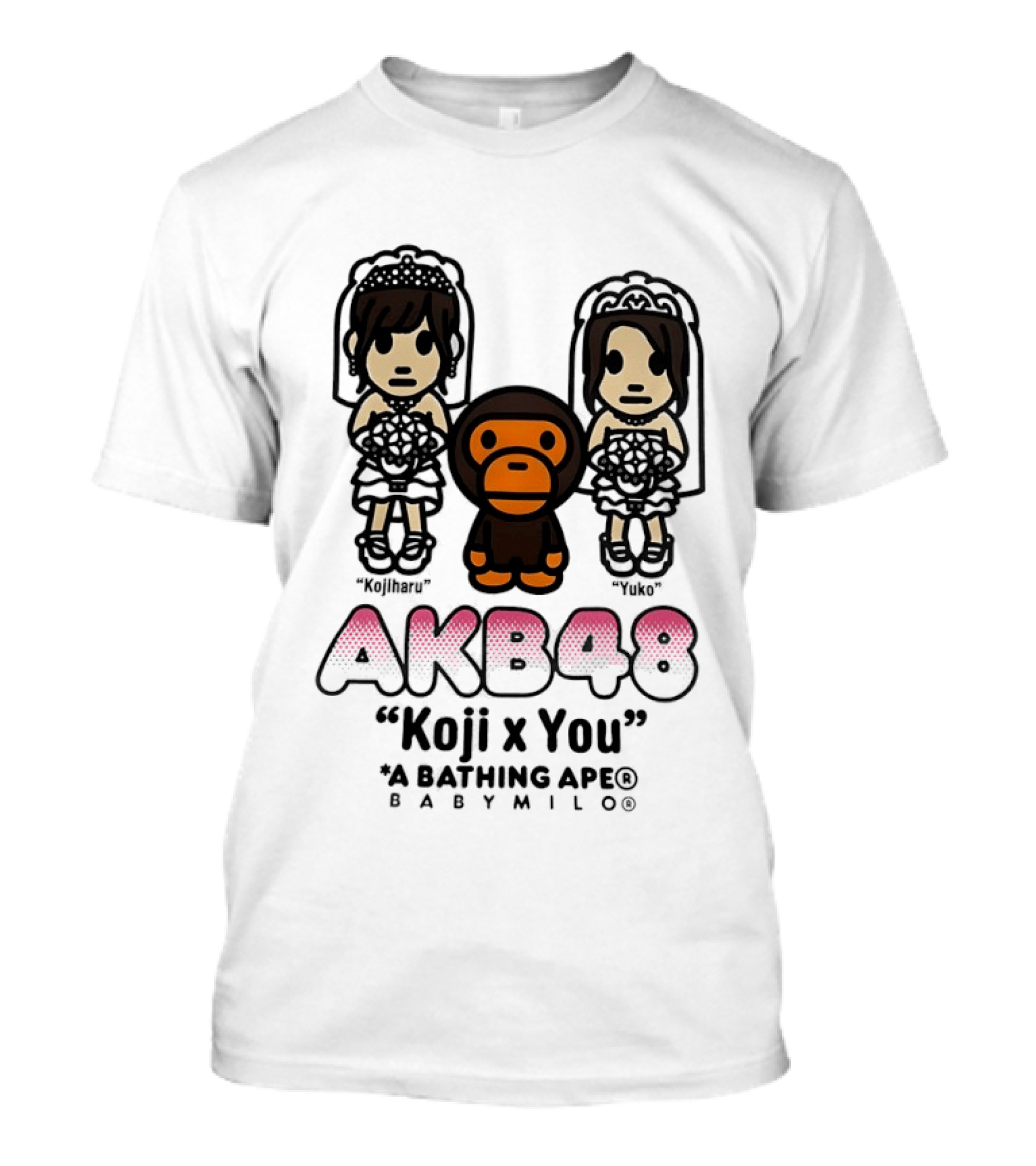 AKB48 Koji X You Collaboration A Bathing Ape Bape Baby Milo T-Shirt