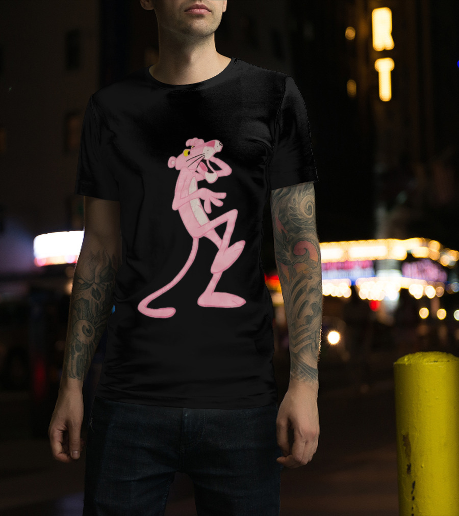 Pink Panther Cartoon Character Classic Pose T-Shirt