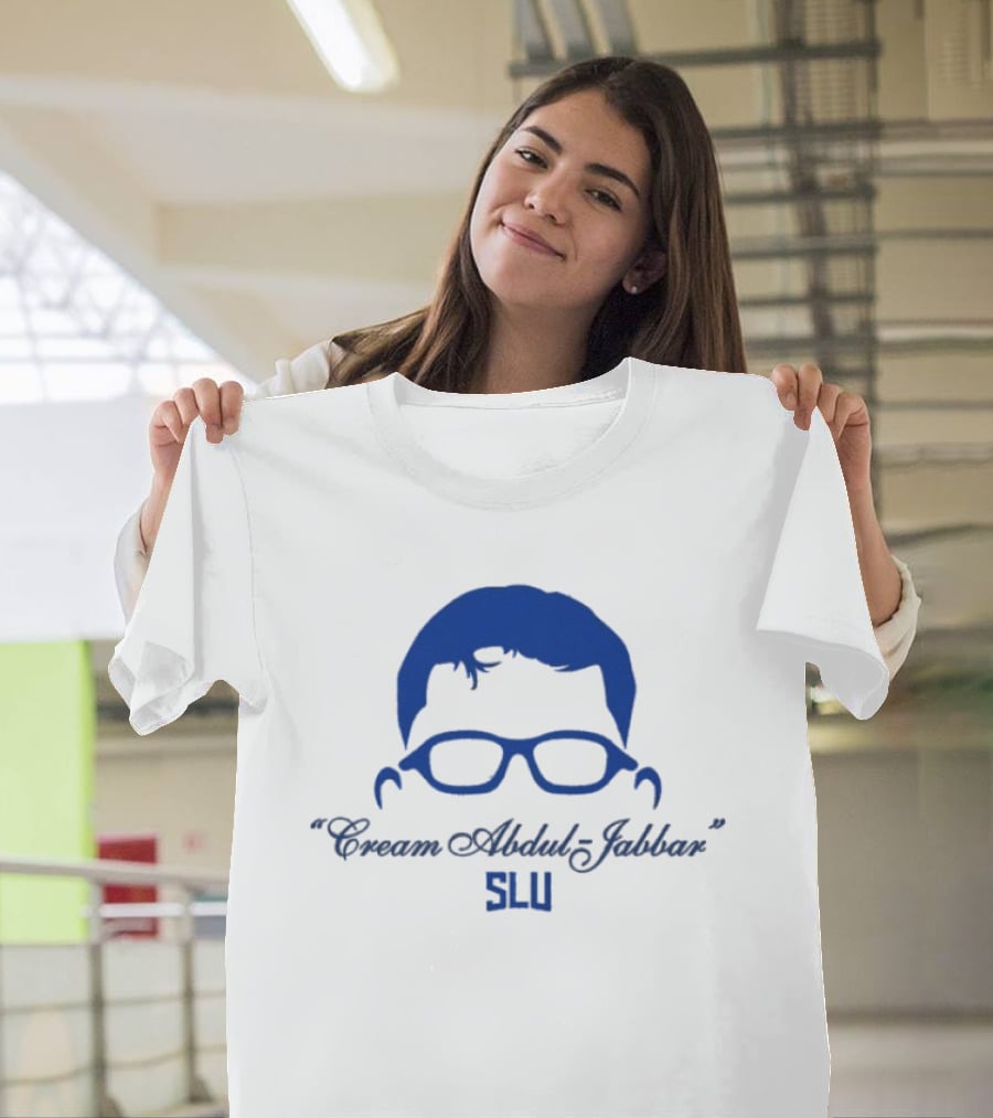 Cream Abdul Jabbar SLU Saint Louis Billikens Robbie Avila T-Shirt