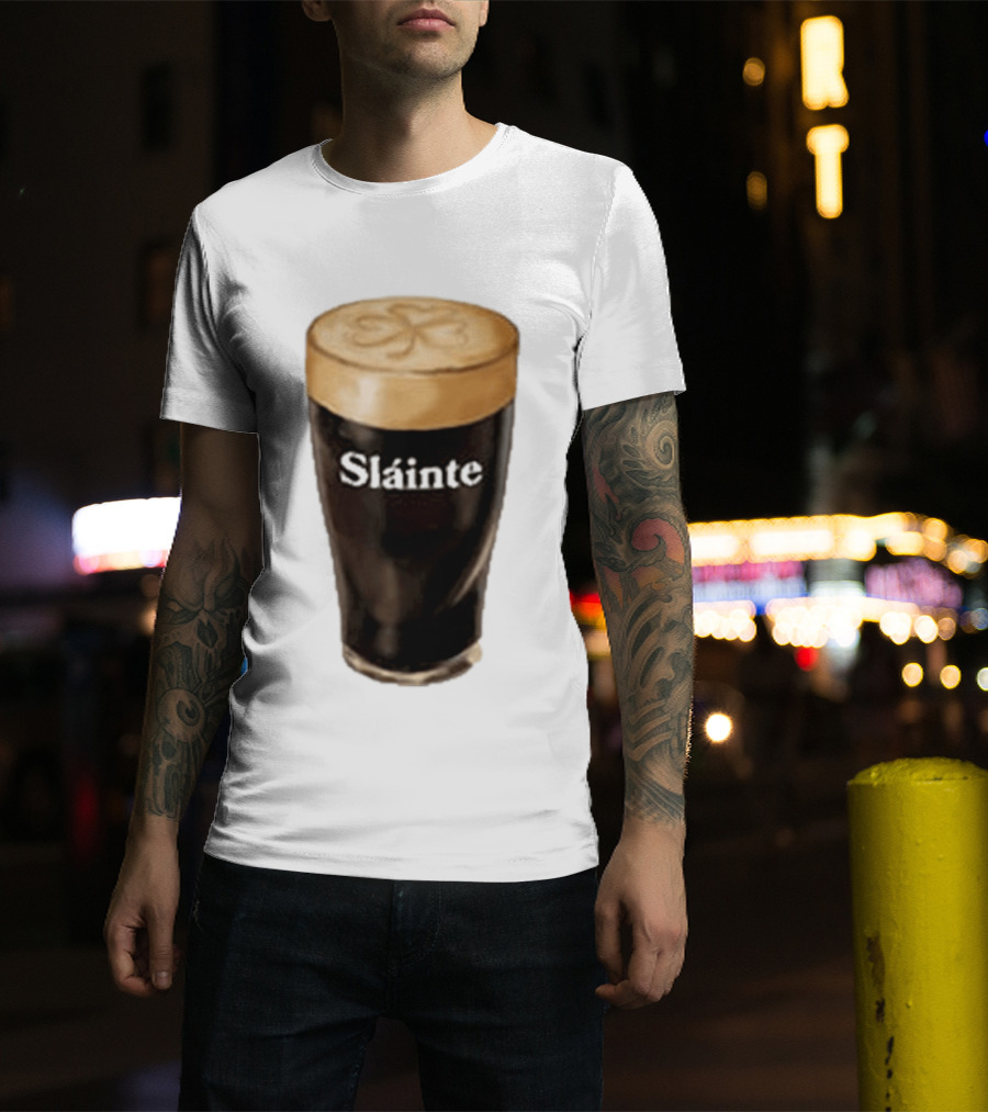 Sláinte Irish Shamrock Brew Pint T-Shirt