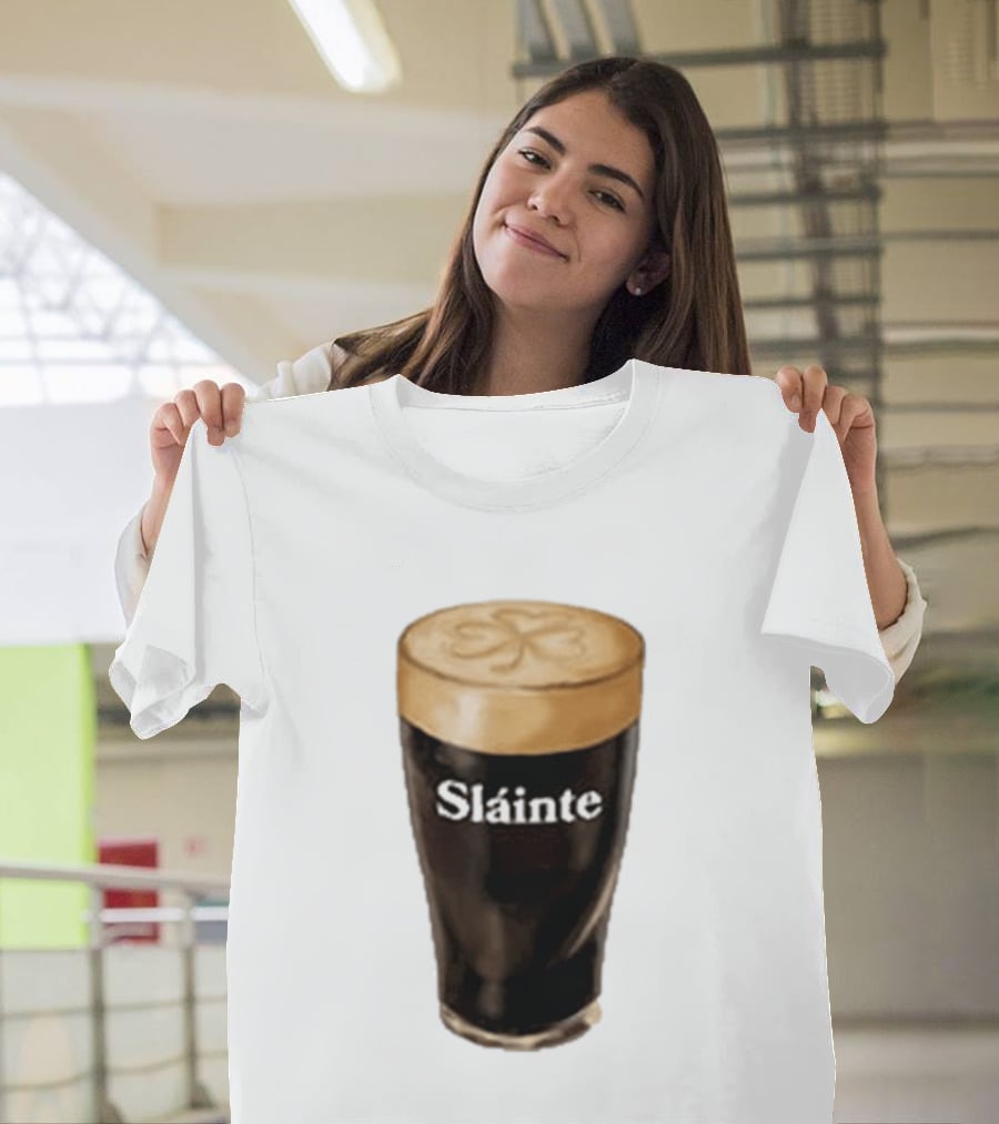 Sláinte Irish Shamrock Brew Pint T-Shirt
