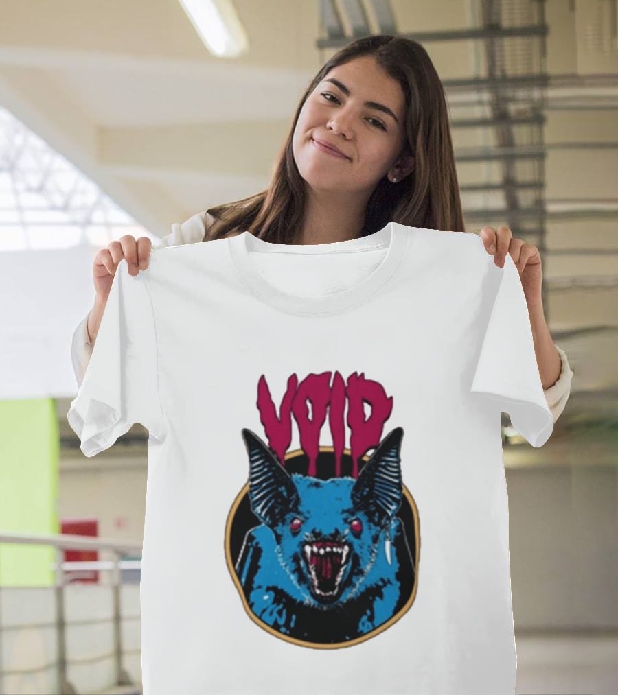VOiD Screaming Blue Bat With Red Eyes T-Shirt
