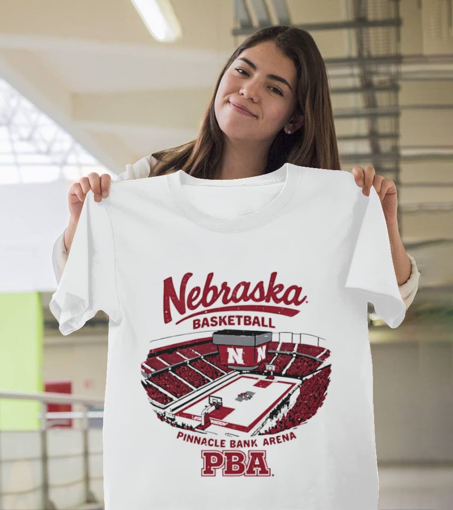 Nebraska Basketball Pinnacle Bank Arena PBA Cornhuskers T-Shirt
