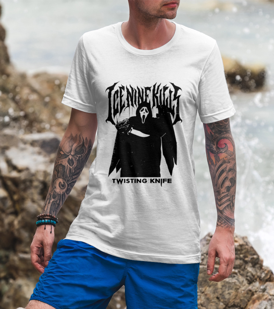 Ice Nine Kills Twisting The Knife Ghost Face Scream 7 Collaboration T-Shirt