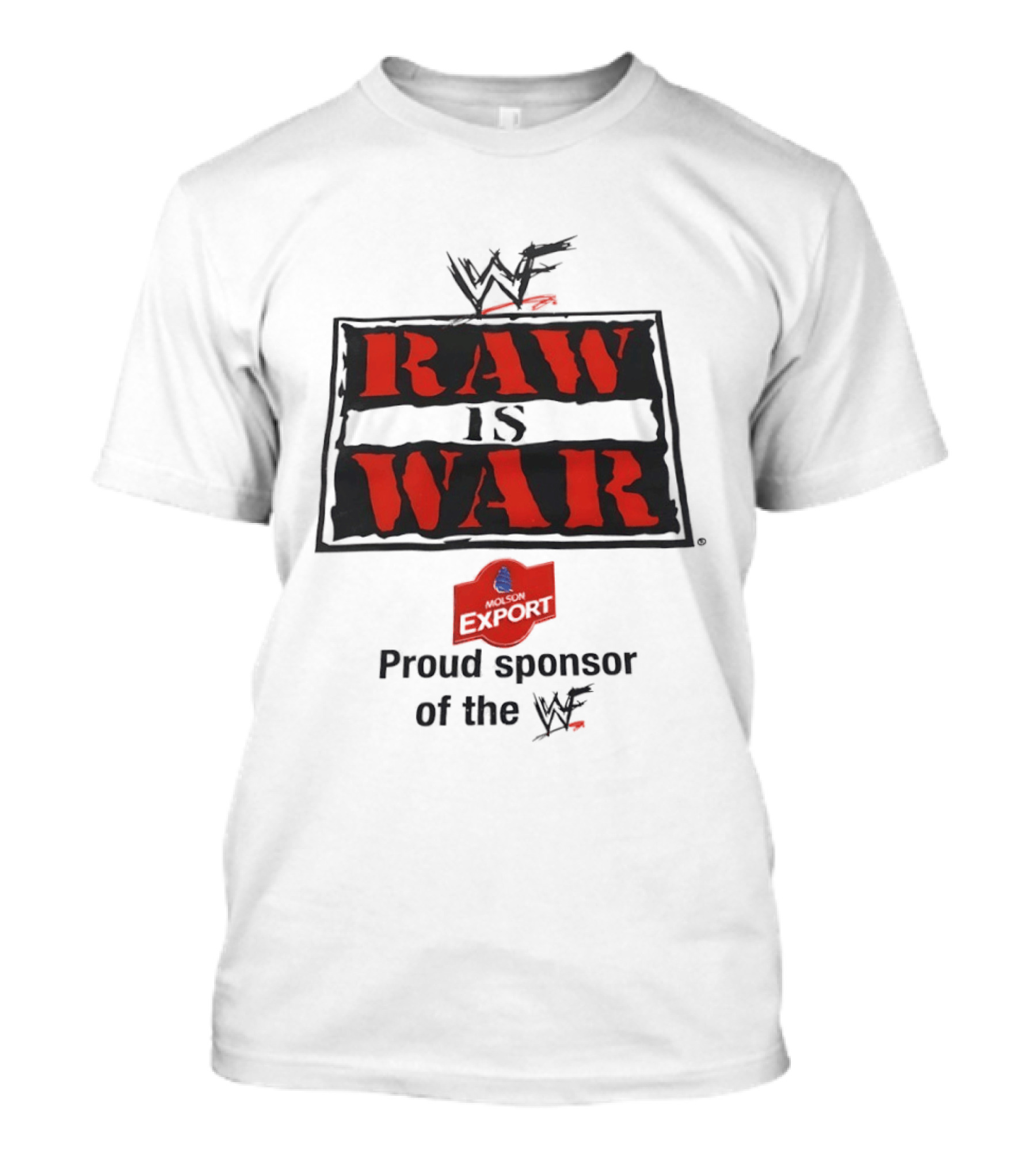 WWF Raw Is War Proud Sponsor With WWF T-Shirt
