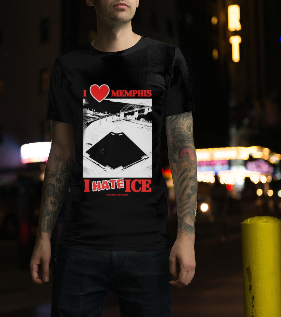 I Love Memphis I Hate Ice Slowdown Dry Goods Pyramid T-Shirt
