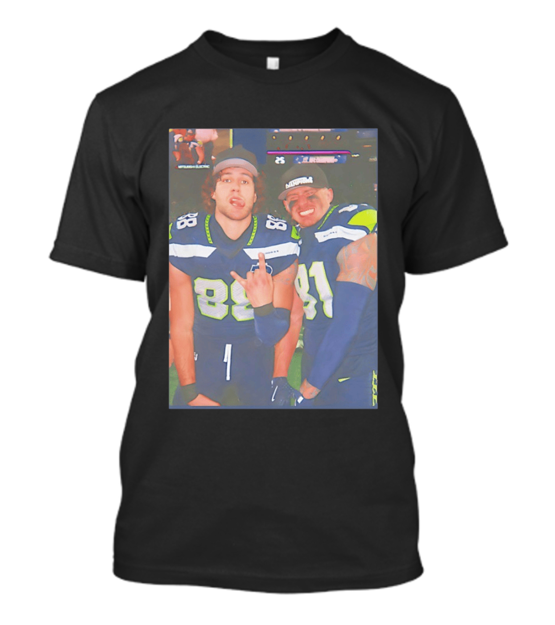 Seattle Seahawks Players Eric Saubert AJ Barner NFL Team Fans Football Enthusiasts T-Shirt