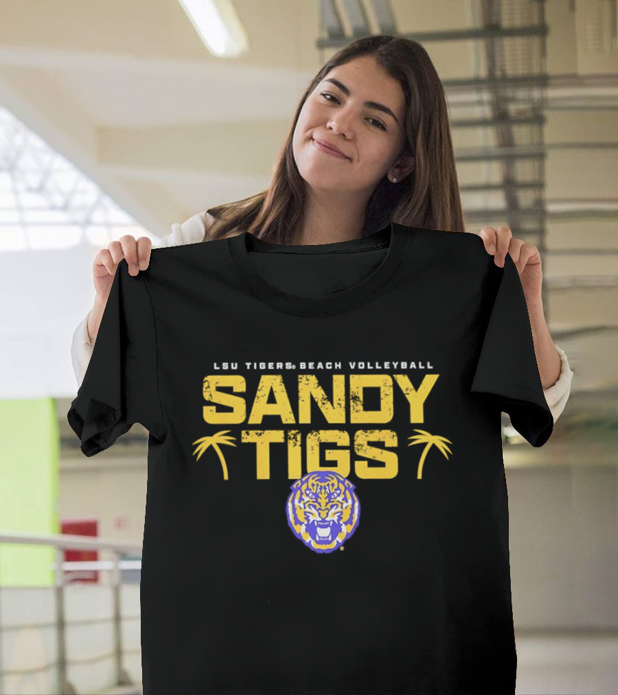 LSU Tigers Beach Volleyball Sandy Tigs T-Shirt