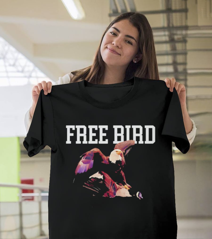 Free Bird USA Olympic Gold Medal Hockey World Champs Legend Eagle T-Shirt