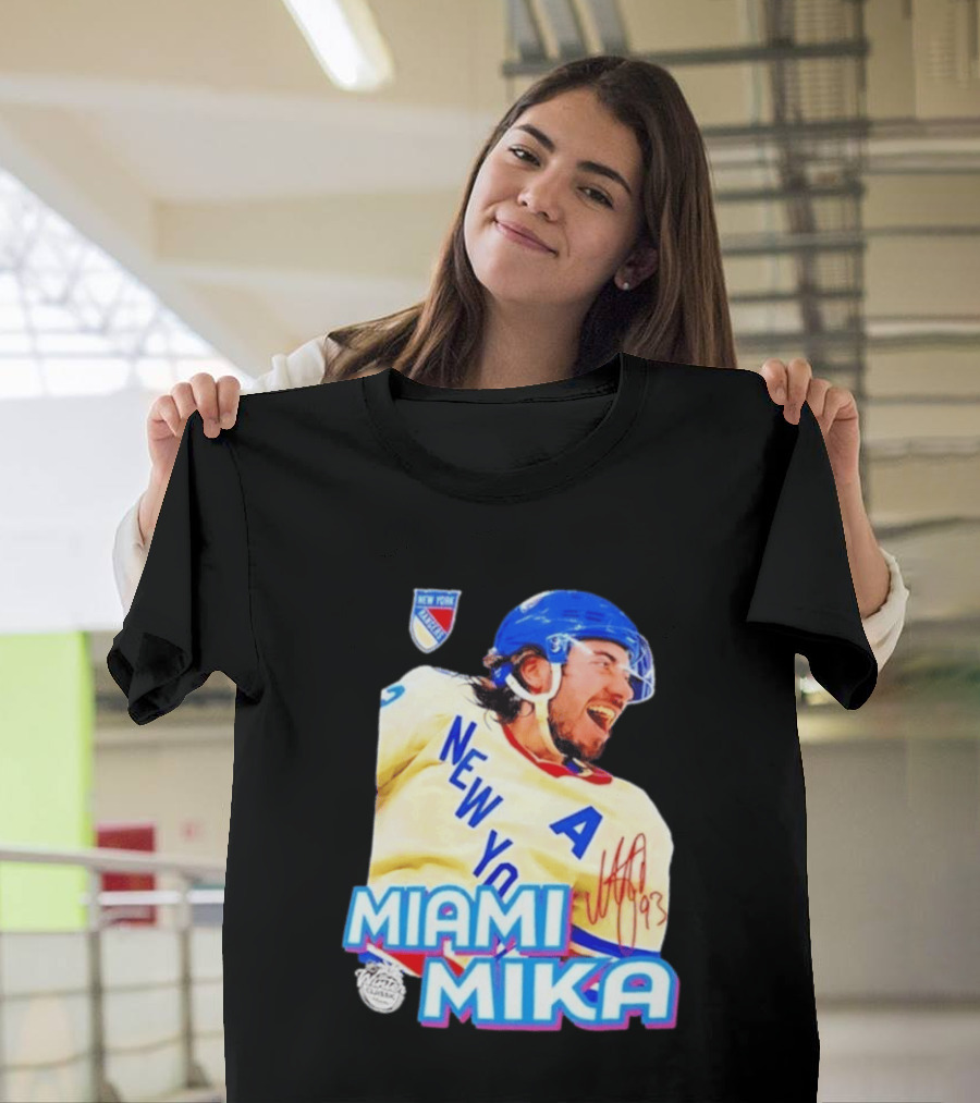New York Rangers Mika Zibanejad Miami Mika 93 T-Shirt
