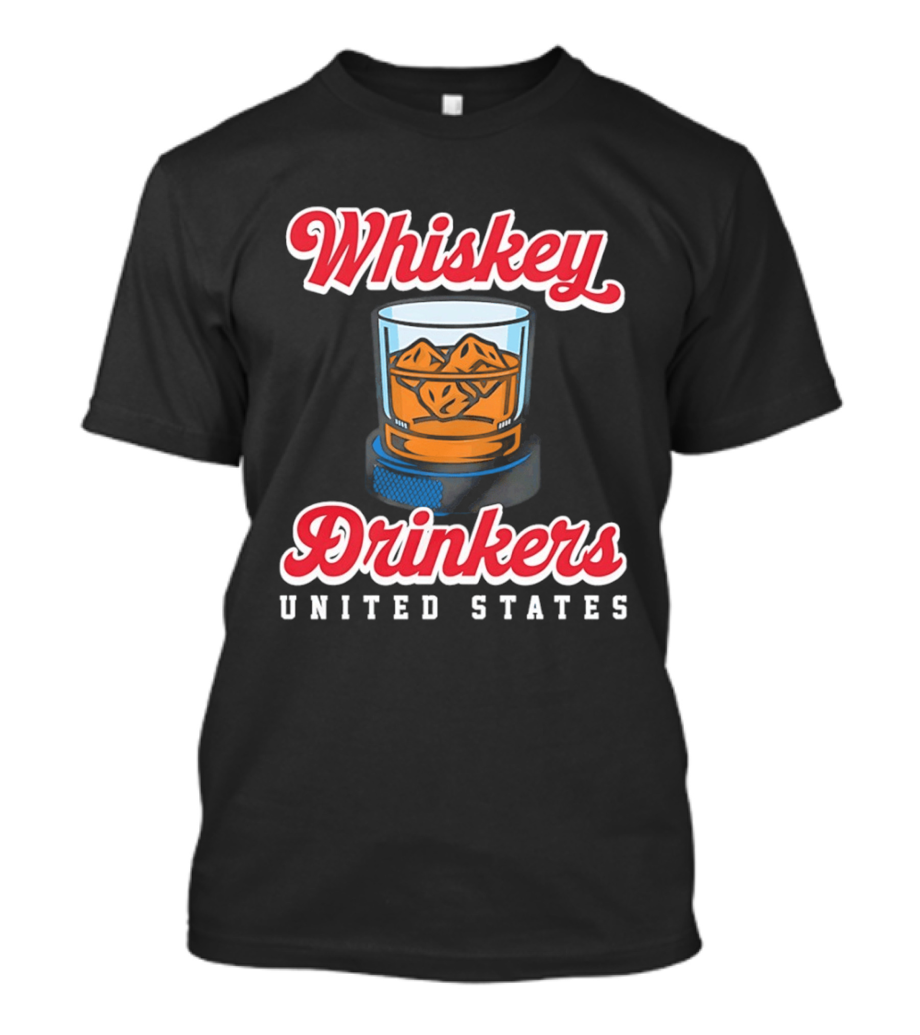 Whiskey Drinkers Ice Hockey United States Proud Fan Gear T-Shirt