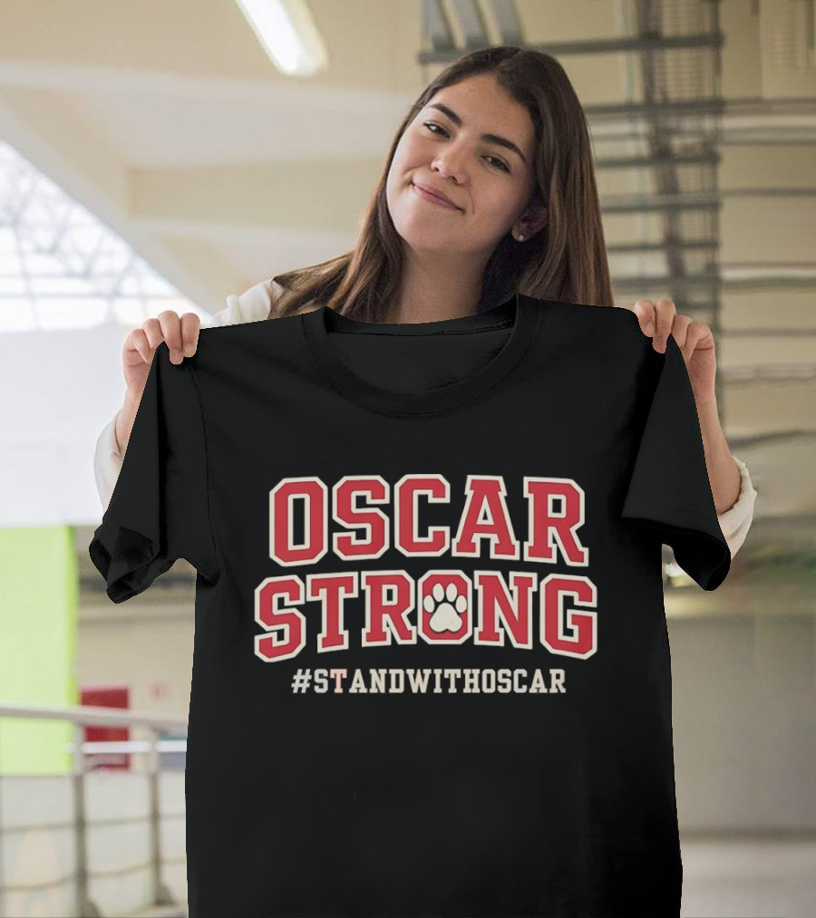 Oscar Strong Paw Print Stand With Oscar T-Shirt