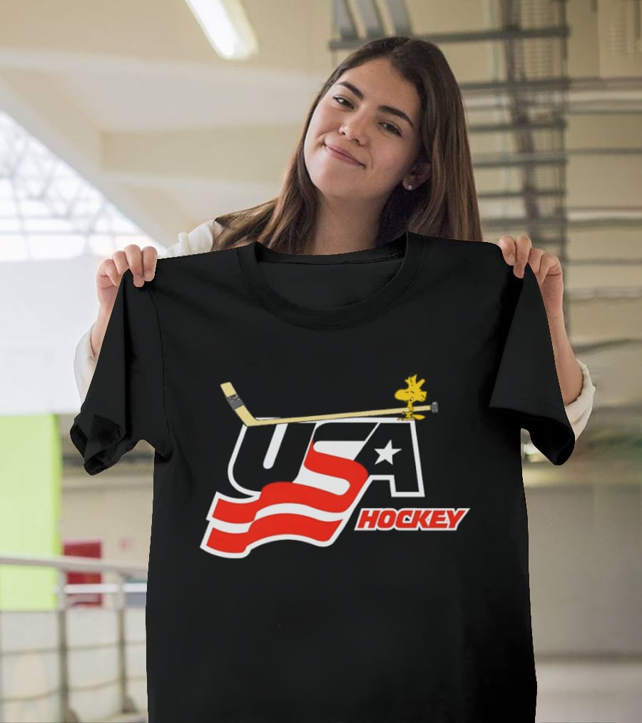 Woodstock USA Hockey With Hockey Stick T-Shirt