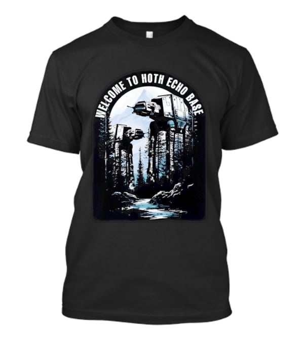 Welcome To Hoth Echo Base AT AT Walkers Forest Scene T-Shirt