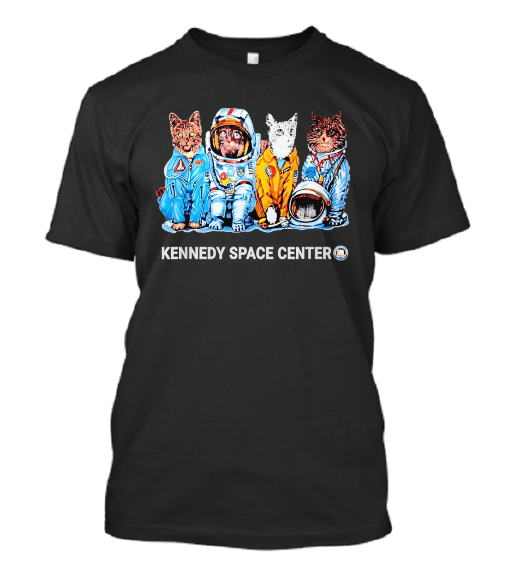 Kennedy Space Center Cats In Astronaut Suits T-Shirt