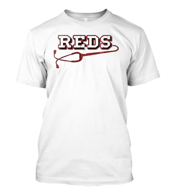 Cincinnati Reds Healthcare Appreciation Stethoscope Heartbeat T-Shirt
