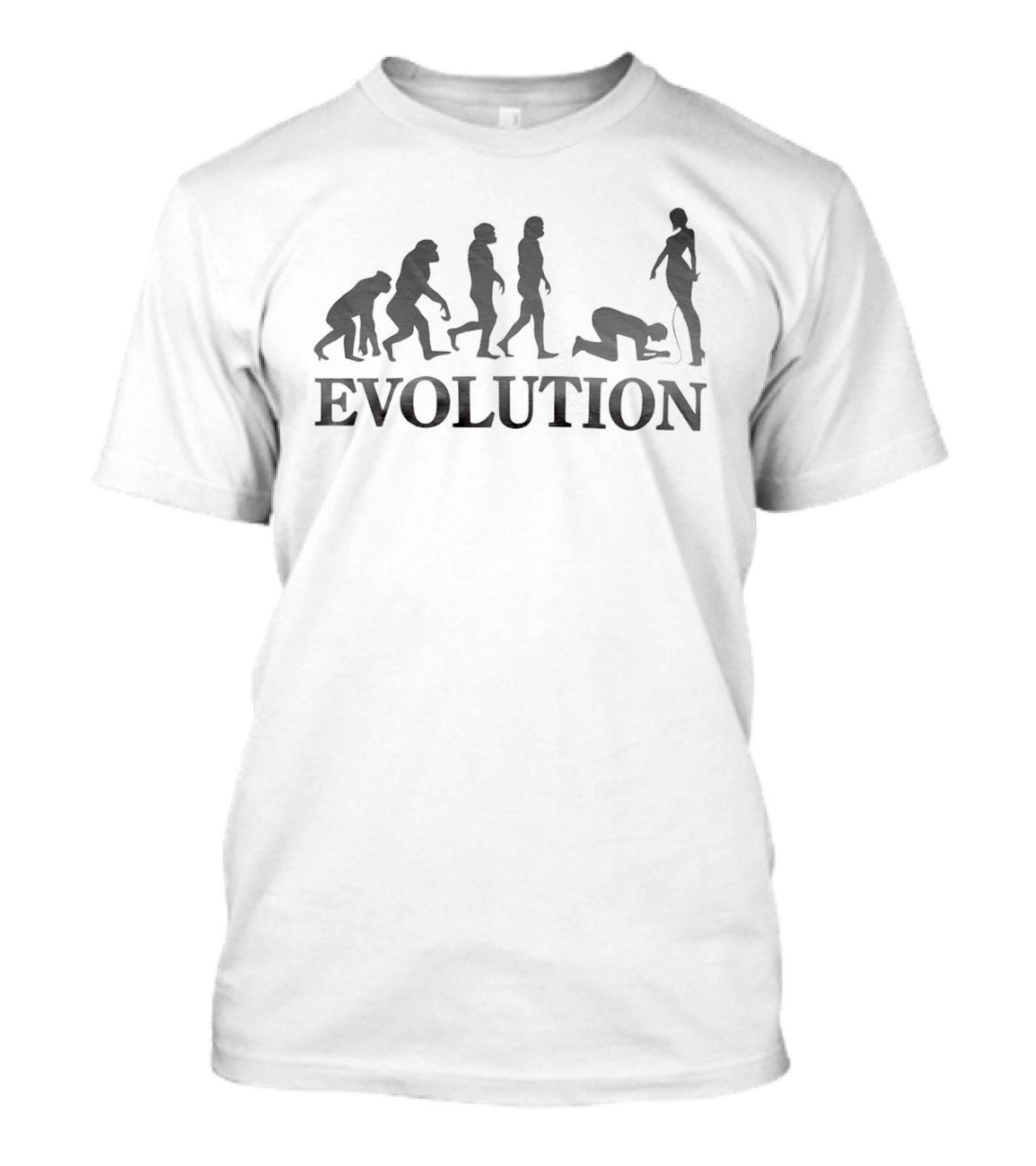 March Of Progress Evolution Parody With Human Silhouette Transition T-Shirt