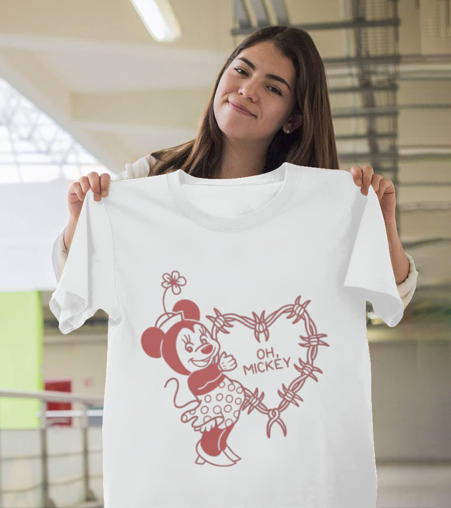 Oh Mickey Tattoo Barbed Wire Heart Friday The 13th T-Shirt