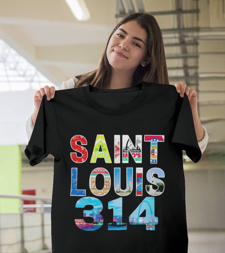 Saint Louis 314 Budweiser Gateway Arch Imo's Frozen Custard Roots T-Shirt