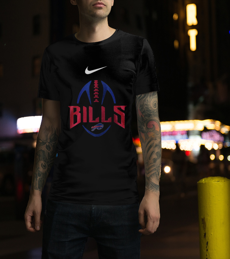 Buffalo Bills Nike Football Team Emblem With Drag Racing T-Shirt
