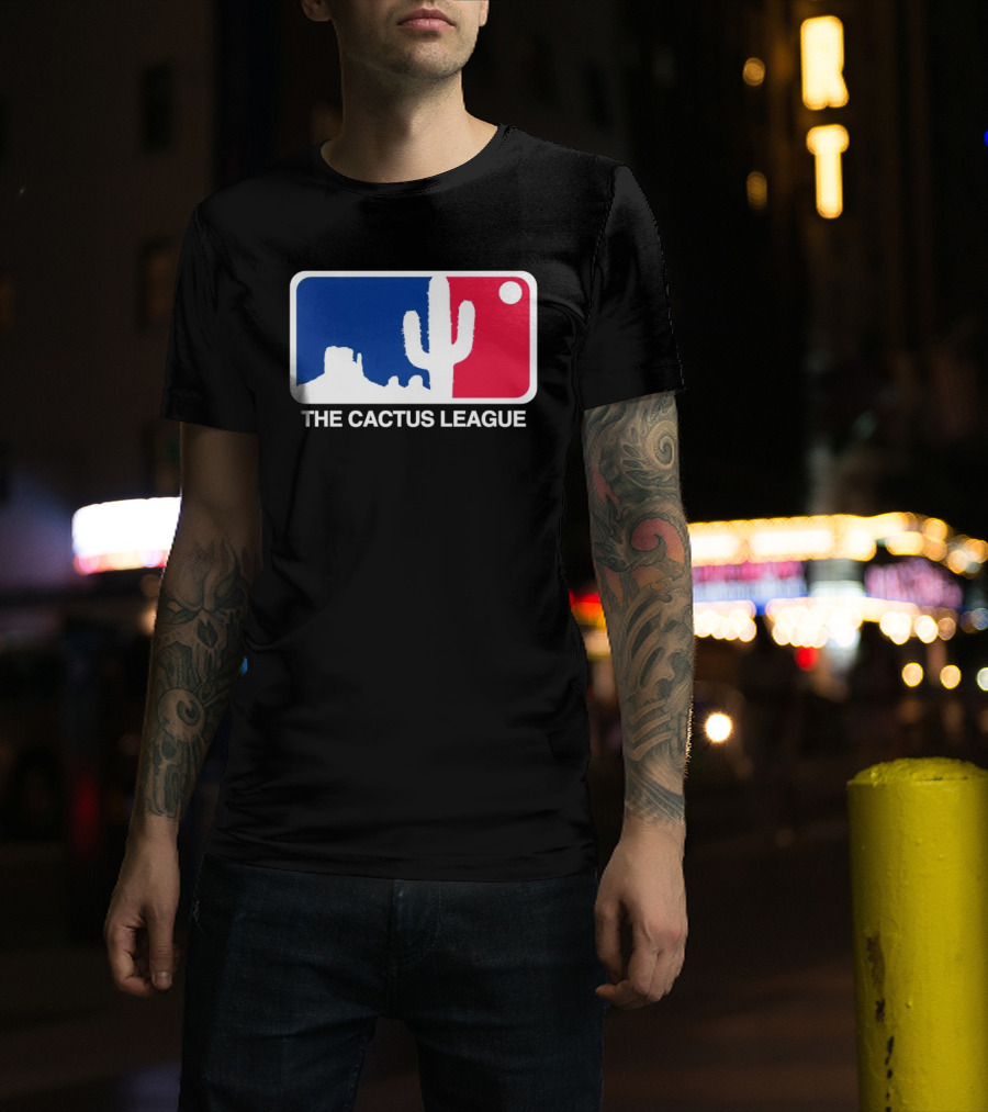The Cactus League Baseball Logo Desert Cactus And Mesa Sun T-Shirt