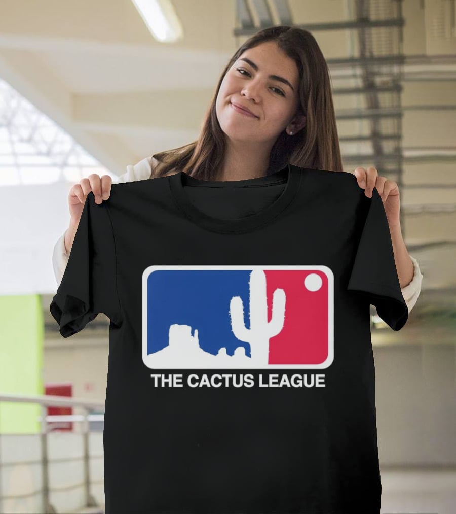 The Cactus League Baseball Logo Desert Cactus And Mesa Sun T-Shirt