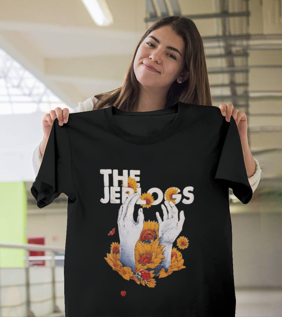 The Jep Logs Sunflowers and Ladybugs Blossoming Hands T-Shirt
