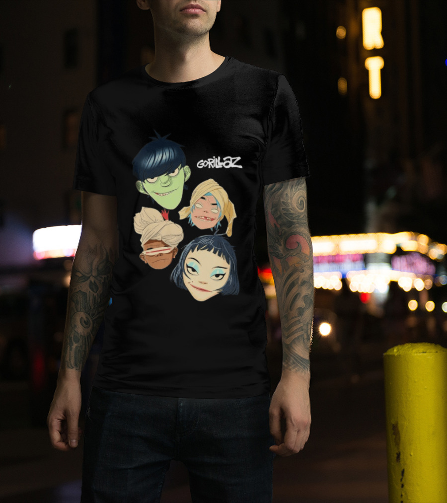 Gorillaz Band Characters The Mountain Heads T-Shirt