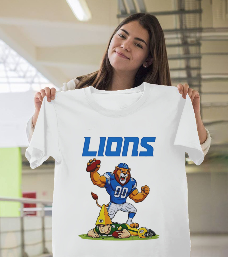 Detroit Lions Rivalry Celebration Against Green Bay Packers T-Shirt