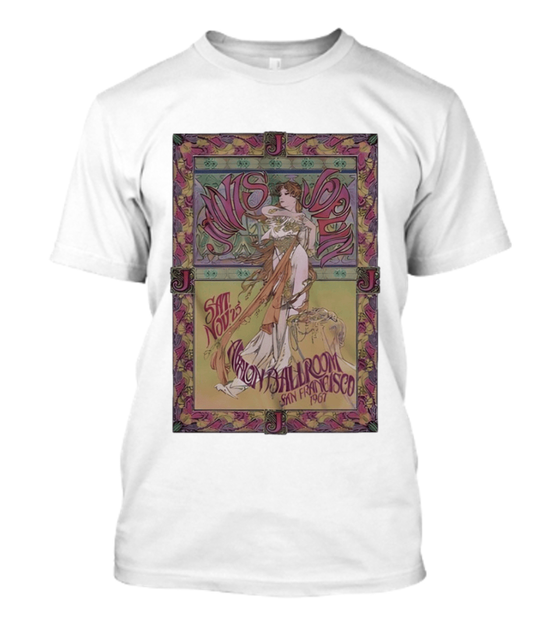 Janis Joplin Avalon Ballroom San Francisco 1967 Art Nov 12 T-Shirt