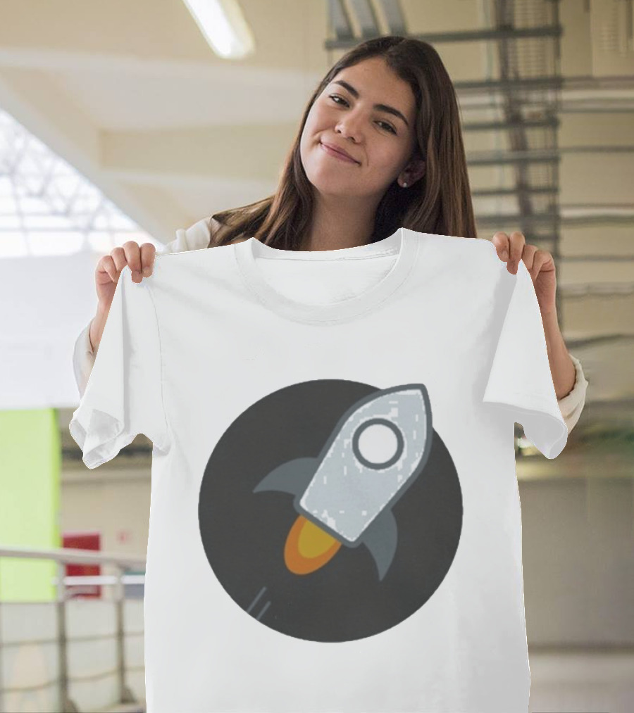 Stellar Rocket Cryptocurrency Digital Spacecraft T-Shirt
