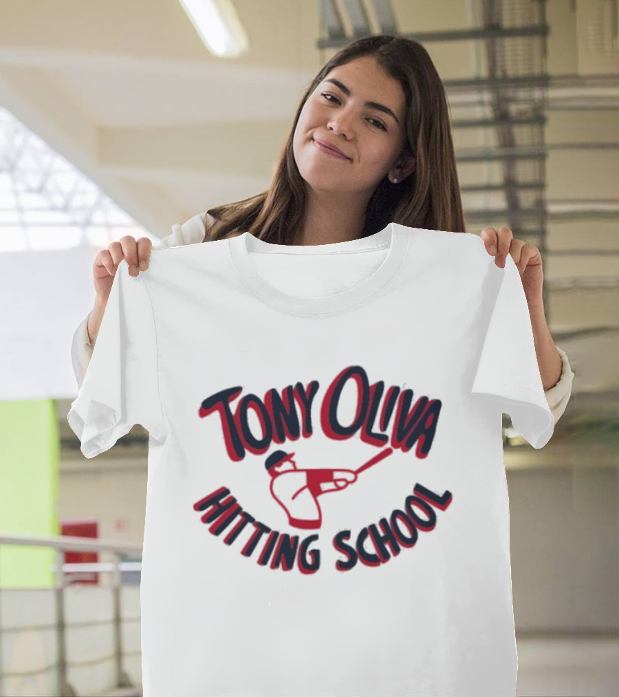 Tony Oliva Hitting School Baseball Iconic Swing T-Shirt
