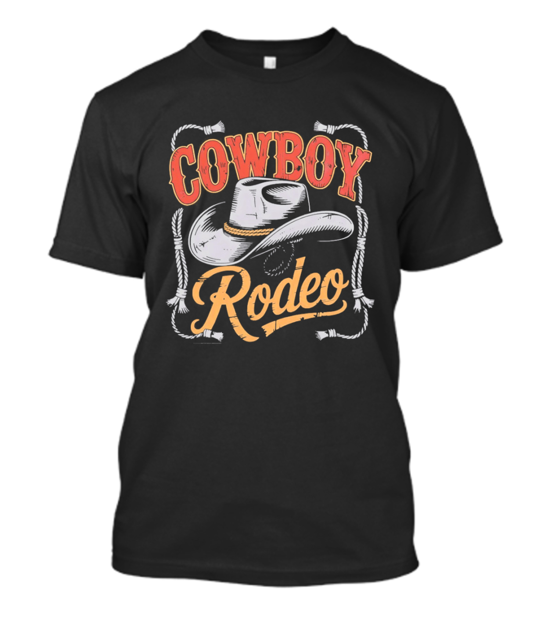 COWBOY RODEO Western Hat Rope T-Shirt