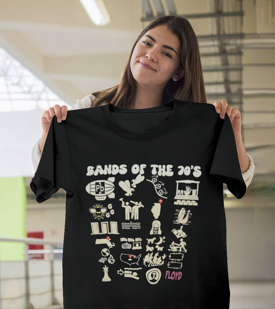 Bands Of The 70's Icons And Floyd T-Shirt
