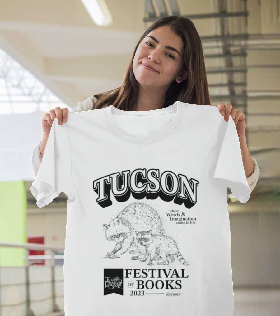 Tucson Festival Of Books Raccoon Viva Arizona T-Shirt
