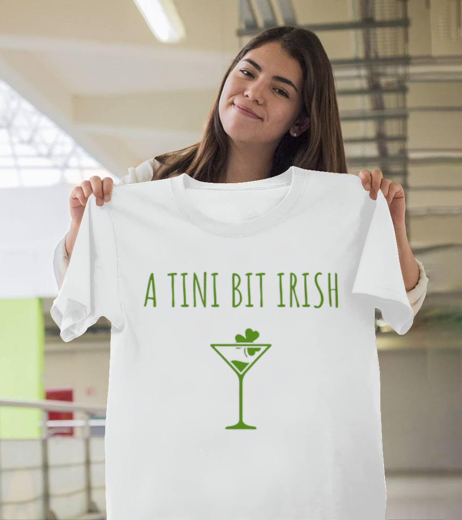 A Tini Bit Irish Shamrock Martini St. Patrick's Day T-Shirt