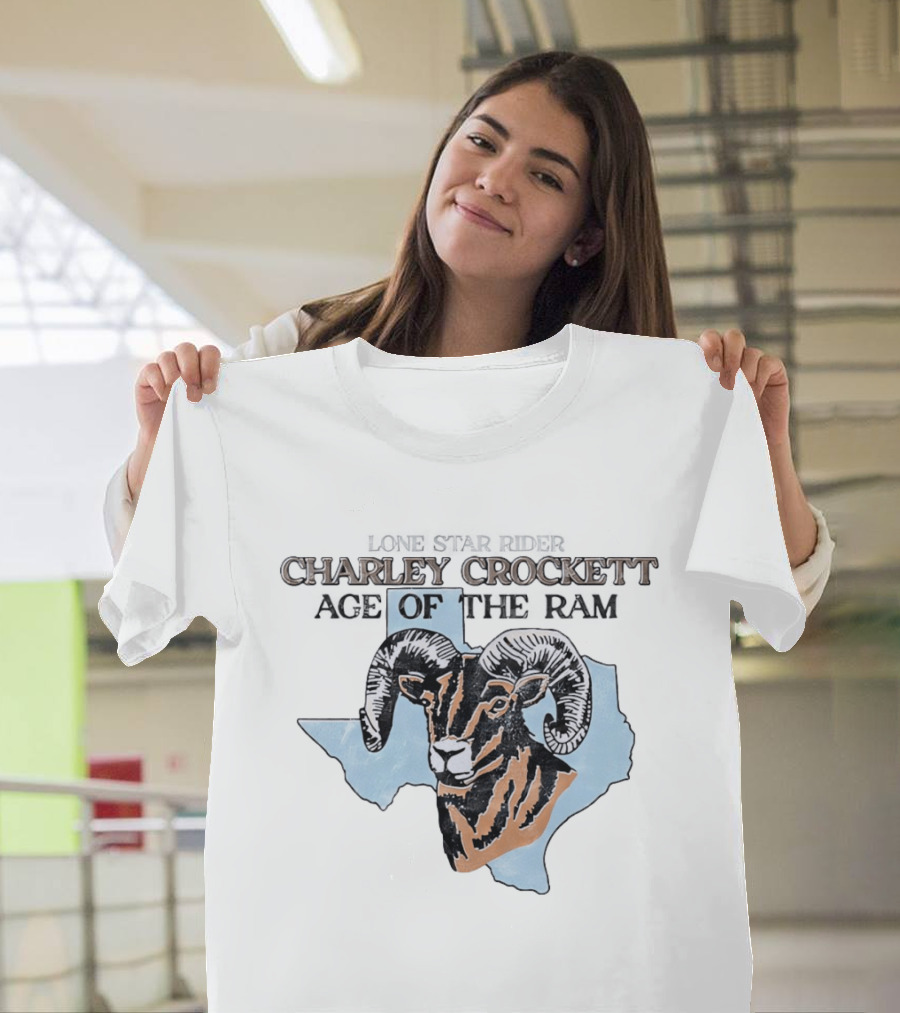 Charley Crockett Age Of The Ram Texas Map Sheep T-Shirt