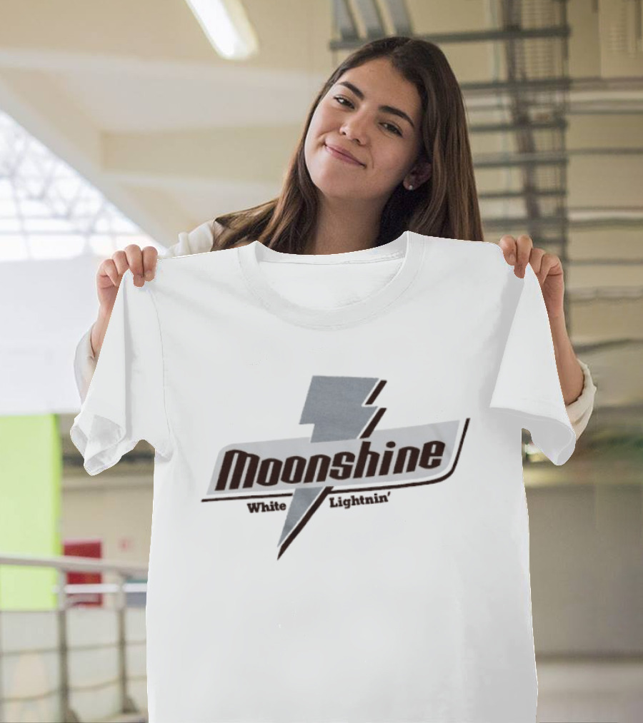 Moonshine White Lightnin' Lightning Bolt T-Shirt