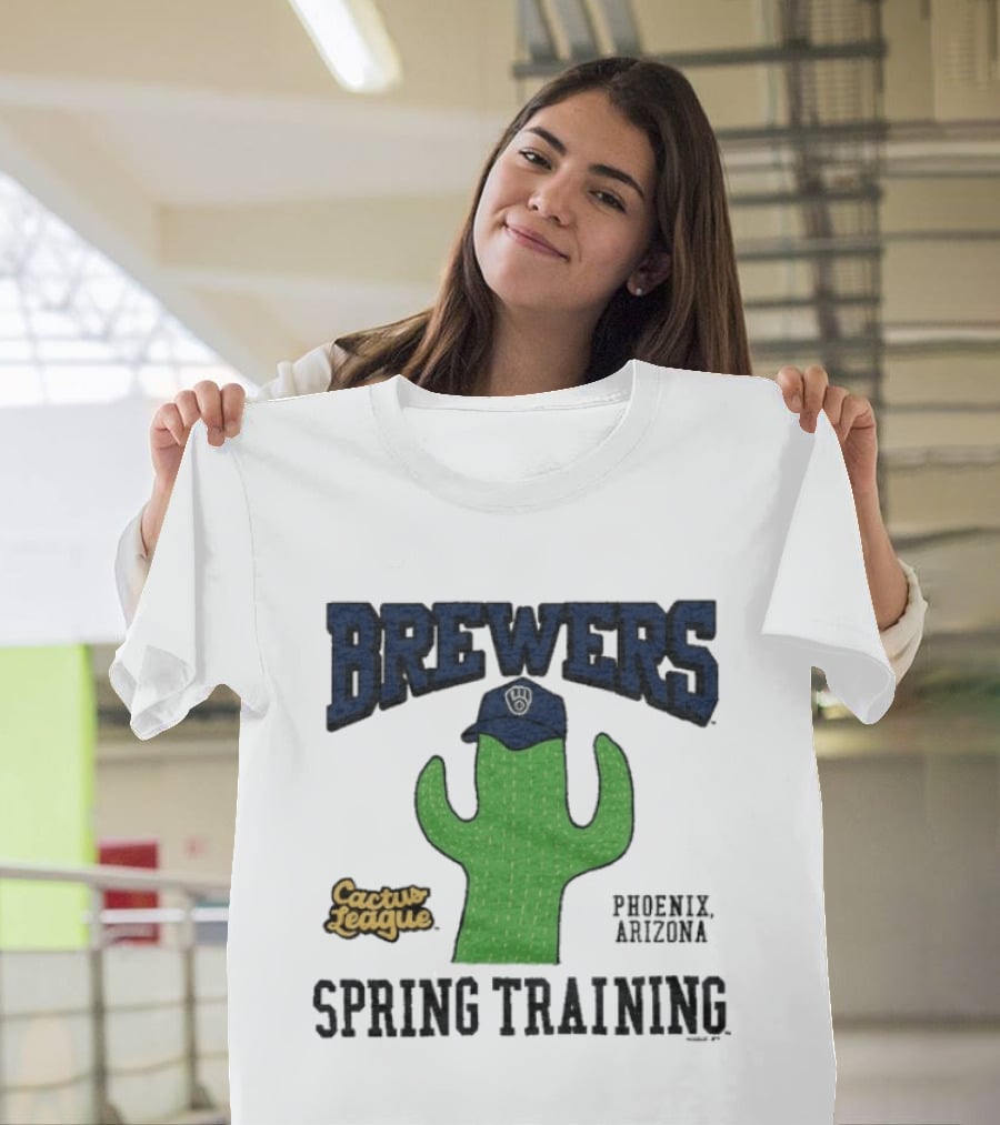 Milwaukee Brewers Cactus League Spring Training Phoenix Arizona Cactus Hat T-Shirt