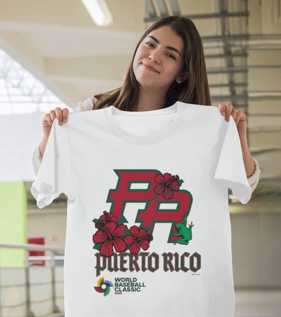 Puerto Rico 2026 World Baseball Classic Hibiscus Coqui T-Shirt