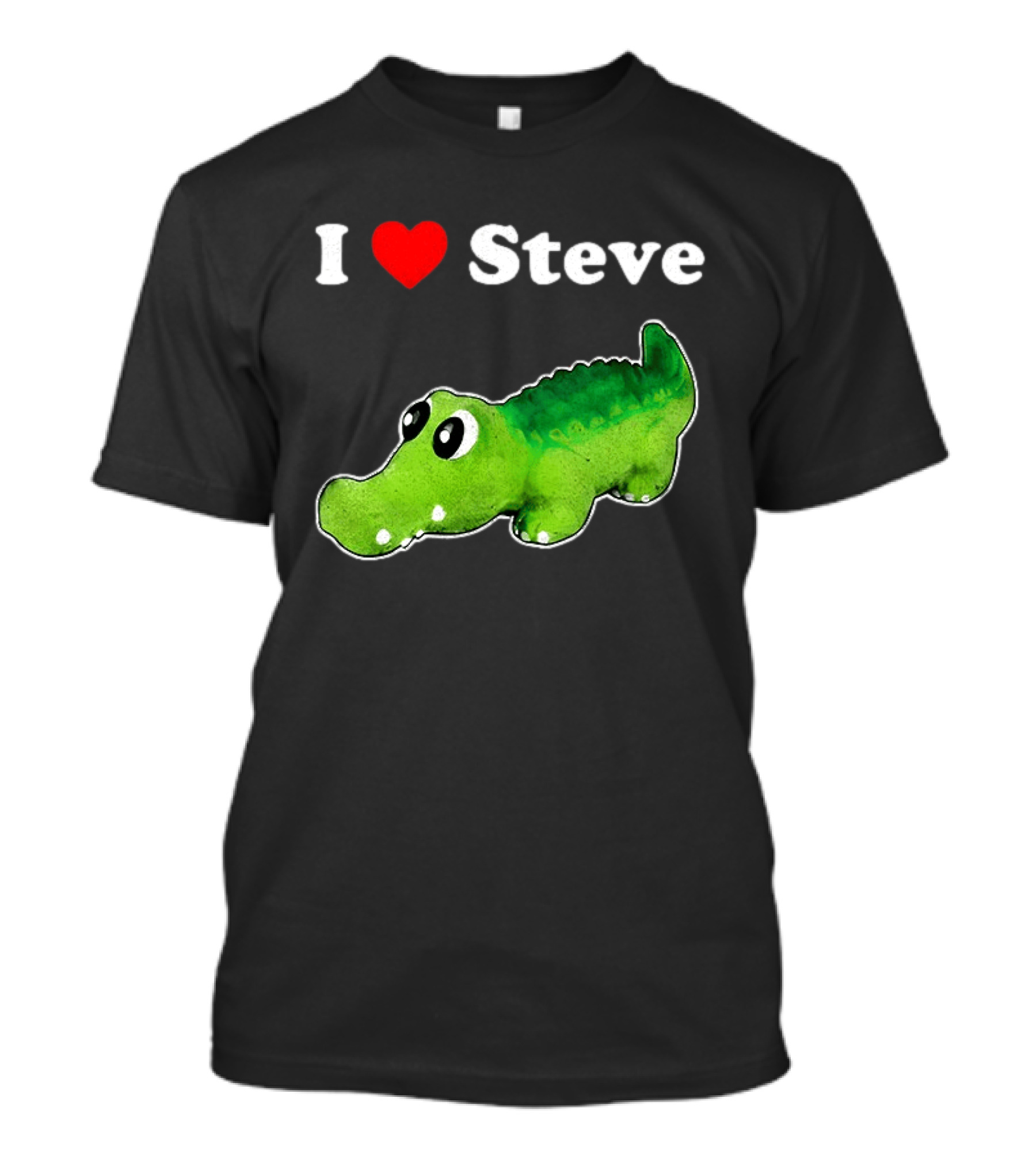 I Love Steve Cute Green Cartoon Gator T-Shirt