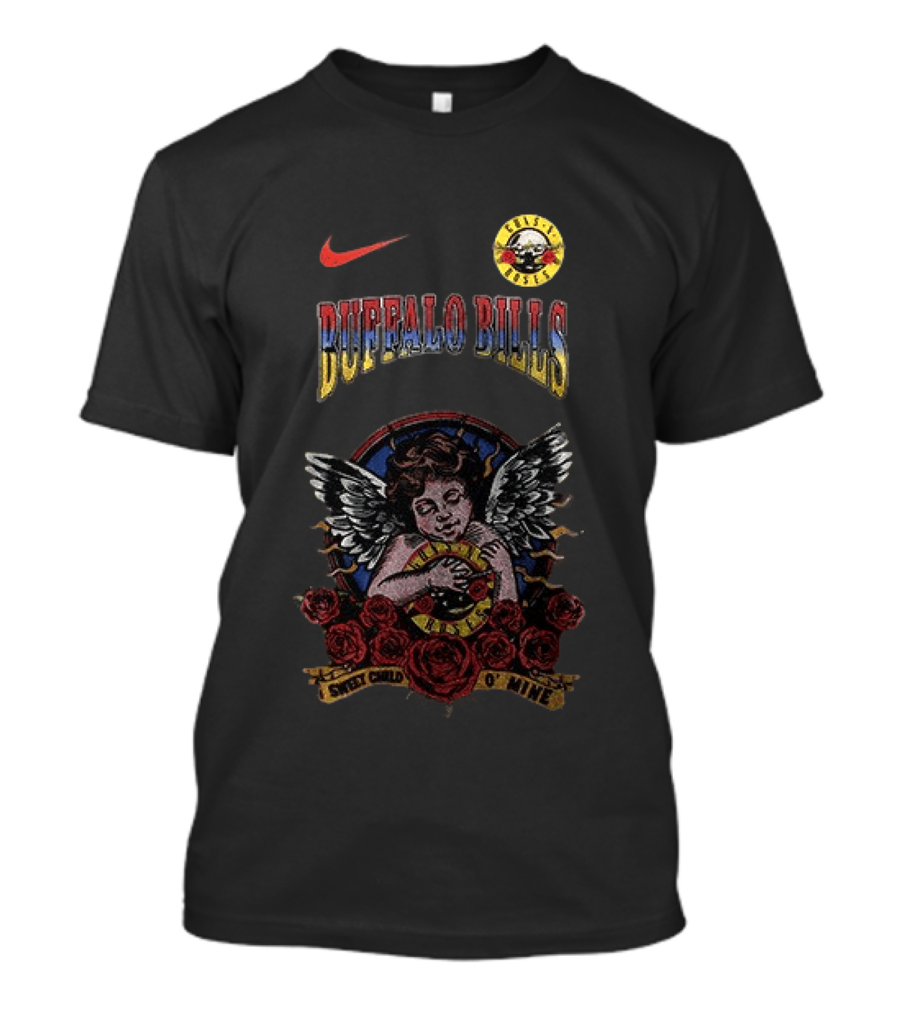Buffalo Bills Guns N Roses Sweet Child O' Mine Nike Collaboration T-Shirt