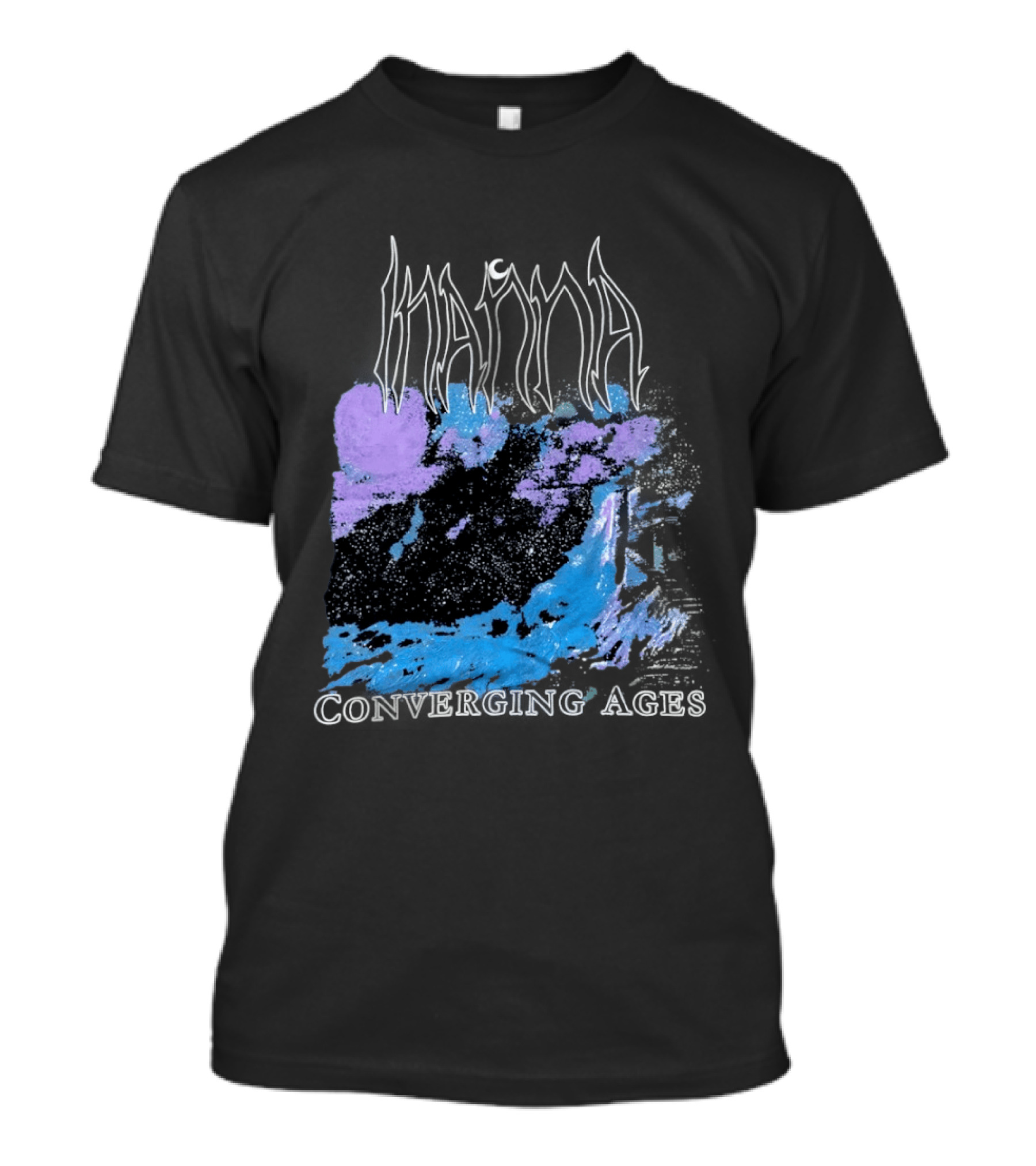 Inanna Converging Ages Abstract Purple And Blue T-Shirt