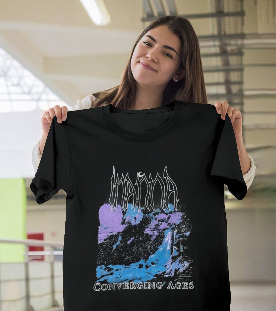 Inanna Converging Ages Abstract Purple And Blue T-Shirt