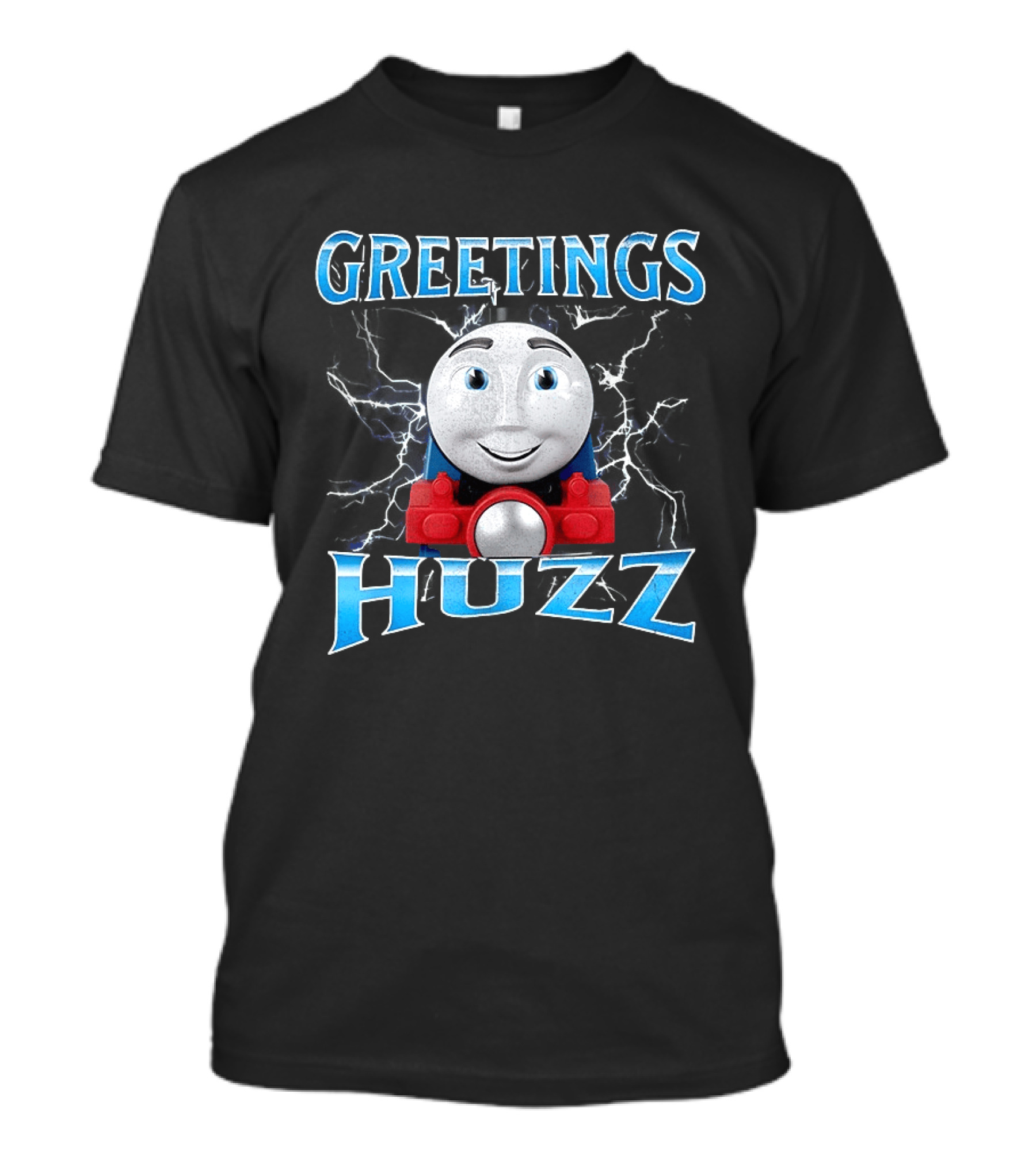 Greetings Huzz Thomas Train Face Expressive T-Shirt