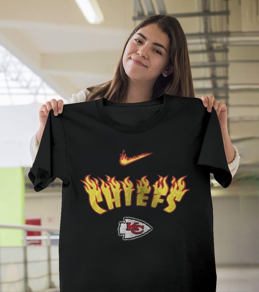 Kansas City Chiefs Firewave Helmet Nike KC T-Shirt
