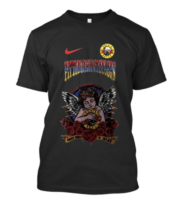 Pittsburgh Steelers Guns N Roses Sweet Child O Mine Nike Collaboration T-Shirt