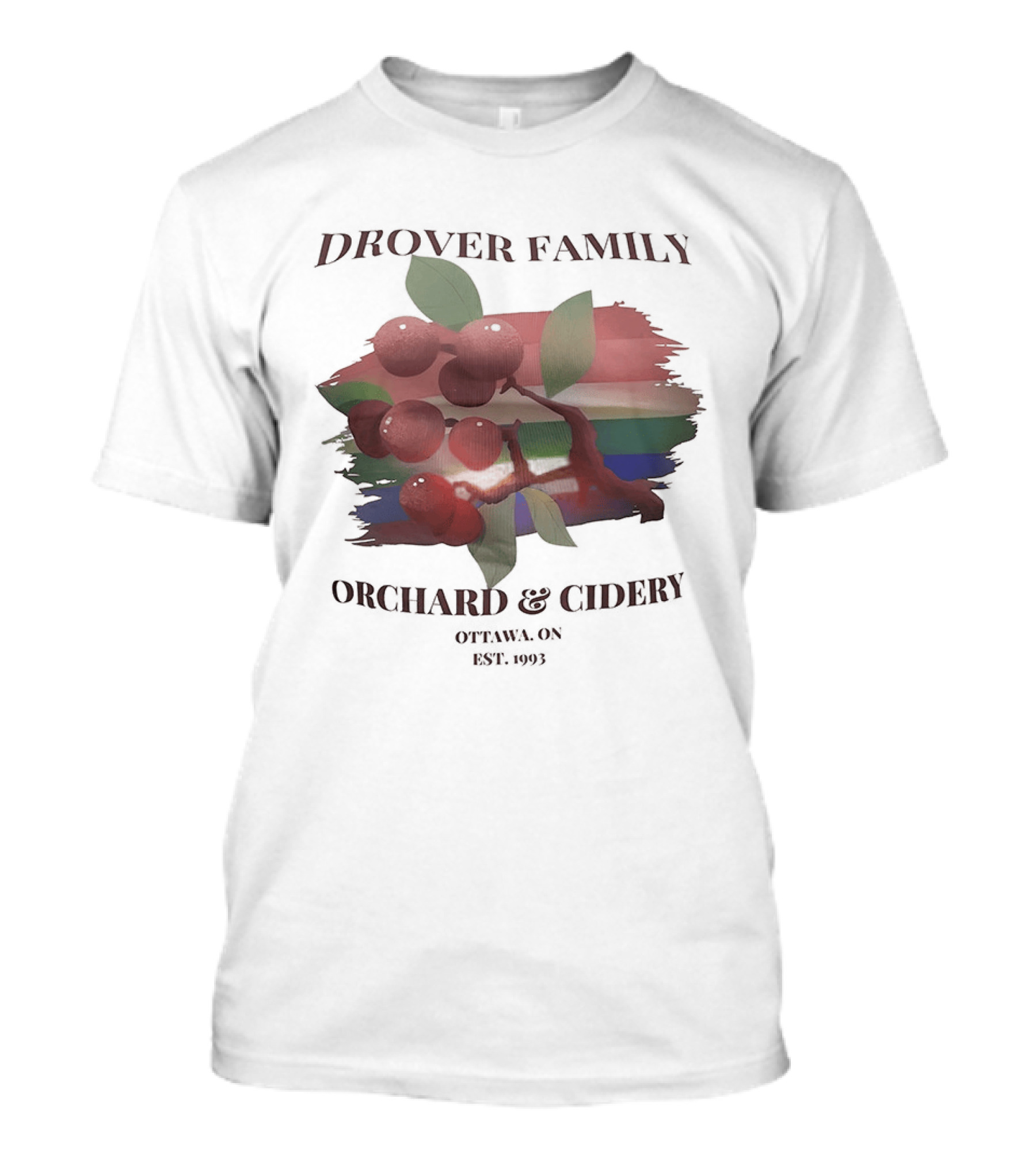 Drover Family Orchard And Cidery Est 1993 Apples Seasonal Harvest T-Shirt